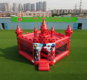 T5-3268 Castelo Insuflável Tema Miraculous Ladybug