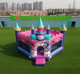 T5-3287 Castelo Inflável com Tema Shimmer & Shine