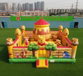 T5-3308 Castelo Inflável com Tema do Winnie the Pooh