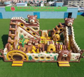 T6-6882 Parque Inflável com Tema de Urso