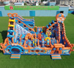 T6-6887 Parque de Diversões Inflável com Tema Blippi Wonders