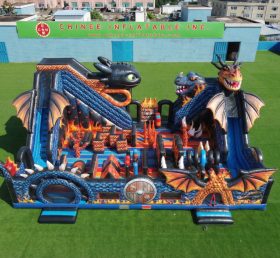 T6-6912 Parque Inflável com Tema Como Treinar o Seu Dragão
