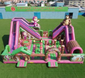 T6-6992 Parque Inflável com Tema Masha e o Urso
