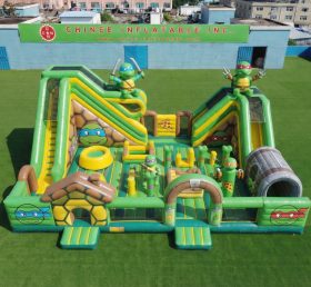 T6-7002 Parque Inflável com Tema Tartarugas Ninja