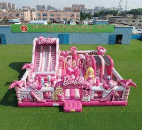 T6-7047 Parque de Diversões Inflável com Tema Barbie