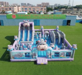 T6-7078 Parque Inflável com Tema de Hipopótamo