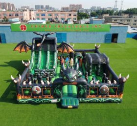 T6-7079 Parque Inflável Temático Como Treinar o Seu Dragão