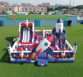 T6-7113 Parque Inflável com Tema de Foguete
