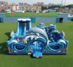 T6-7165 Parque Inflável com Tema de Golfinho