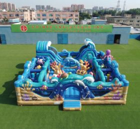 T6-7197 Parque Inflável com Tema Oceano