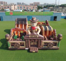 T6-7237 Parque Inflável Tema Faroeste