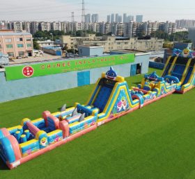 T7-4507 Curso de Obstáculos Inflável Tema Baby Shark