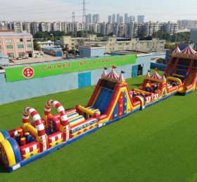 T7-4528 Curso de Obstáculos Inflável com Tema de Circo