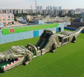 T7-4533 Curso de Obstáculos Insuflável com Tema de Crocodilo