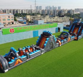 T7-4555 Curso de Obstáculos Inflável com Tema Godzilla