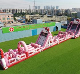 T7-4561 Curso de Obstáculos Inflável Tema Hello Kitty