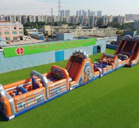 T7-4620 Curso de Obstáculos Inflável Tema Rusty Rivets