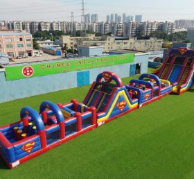 T7-4637 Curso de Obstáculos Inflável com Tema do Superman