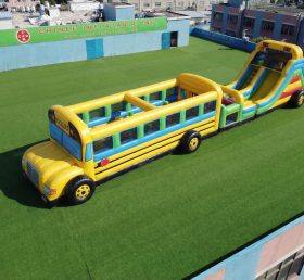 T7-4693 Cursos de Obstáculos Infláveis com Tema de Ônibus