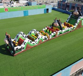 T7-4705 Curso de Obstáculos Inflável com Tema de Vaca