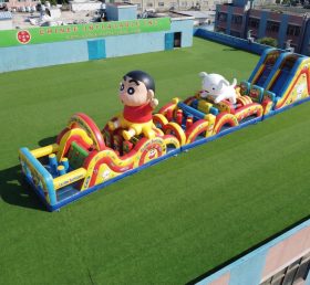 T7-4707 Curso de Obstáculos Inflável com Tema Crayon Shin-chan