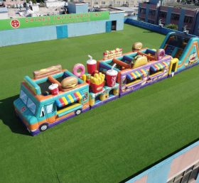 T7-4728 Percursos de Obstáculos Infláveis com Tema de Food Trucks