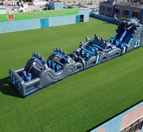T7-4733 Curso de Obstáculos Inflável com Tema de Godzilla
