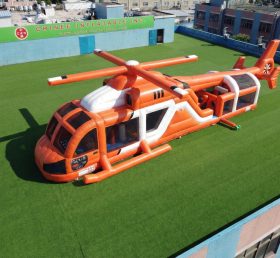 T7-4738 Curso de Obstáculos Inflável com Tema de Helicóptero