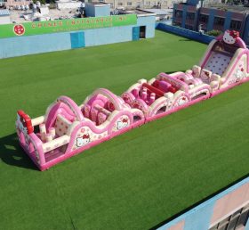 T7-4739 Cursos de Obstáculos Infláveis com Tema Hello Kitty