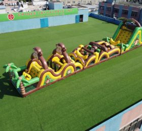 T7-4766 Curso de Obstáculos Inflável com Tema de Macaco