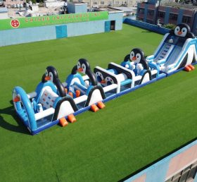 T7-4782 Cursos de Obstáculos Infláveis com Tema de Pinguim