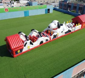 T7-4808 Curso de Obstáculos Inflável com Tema do Snoopy