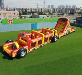 T7-4869 Curso de Obstáculos Inflável com Tema Blaze Monster