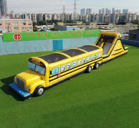 T7-4874 Cursos de Obstáculos Infláveis com Tema de Ônibus