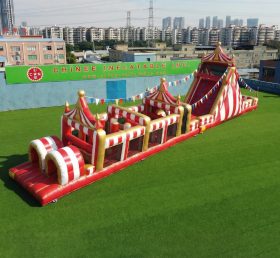 T7-4883 Curso de Obstáculos Inflável com Tema de Circo