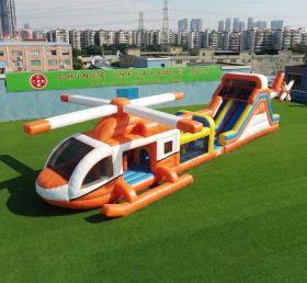 T7-4919 Cursos de Obstáculos Infláveis com Tema de Helicóptero