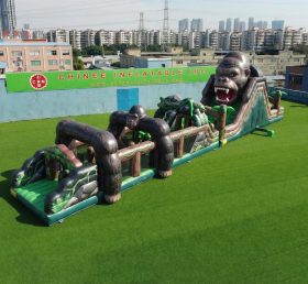 T7-4926 Curso de Obstáculos Inflável com Tema King Kong