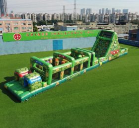 T7-4946 Curso de Obstáculos Inflável com Tema Tartarugas Ninja