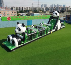T7-4950 Curso de Obstáculos Inflável com Tema de Panda