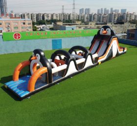 T7-4954 Cursos de Obstáculos Infláveis com Tema de Pinguim