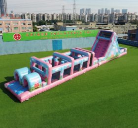 T7-4955 Curso de Obstáculos Inflável com Tema Peppa Pig