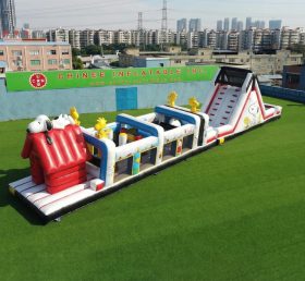 T7-4980 Curso de Obstáculos Inflável Tema Snoopy