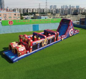 T7-4992 Curso de Obstáculos Inflável do Tema Os Vingadores