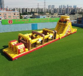 T7-5014 Curso de Obstáculos Inflável com Tema do Winnie The Pooh