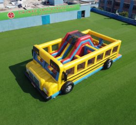 T7-5041 Pista de Obstáculos Inflável com Tema de Ônibus