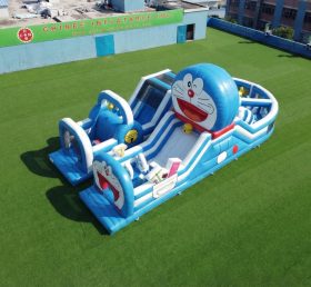 T7-5060 Curso de Obstáculos Inflável com Tema Doraemon