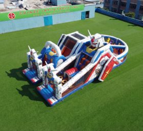 T7-5082 Curso de Obstáculos Inflável com Tema Gundam