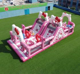 T7-5086 Cursos de Obstáculos Infláveis com Tema Hello Kitty