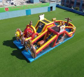 T7-5119 Curso de Obstáculos Inflável com Tema de One Piece