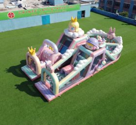 T7-5134 Curso de Obstáculos Inflável Tema Pop Mart